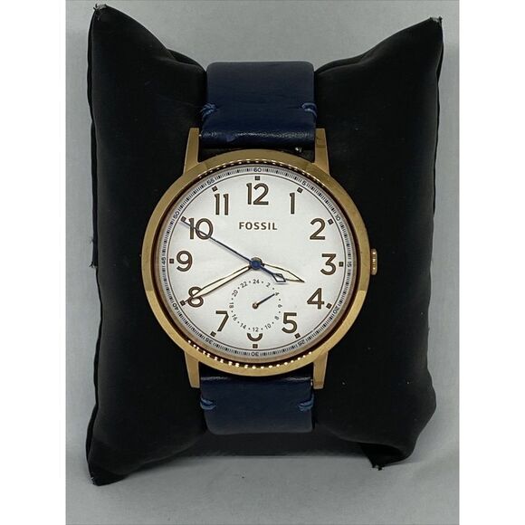 Fossil Everyday Muse ES4062 Women's Blue Leather Analog Dial Quartz Watch OP841 - Picture 3 of 12